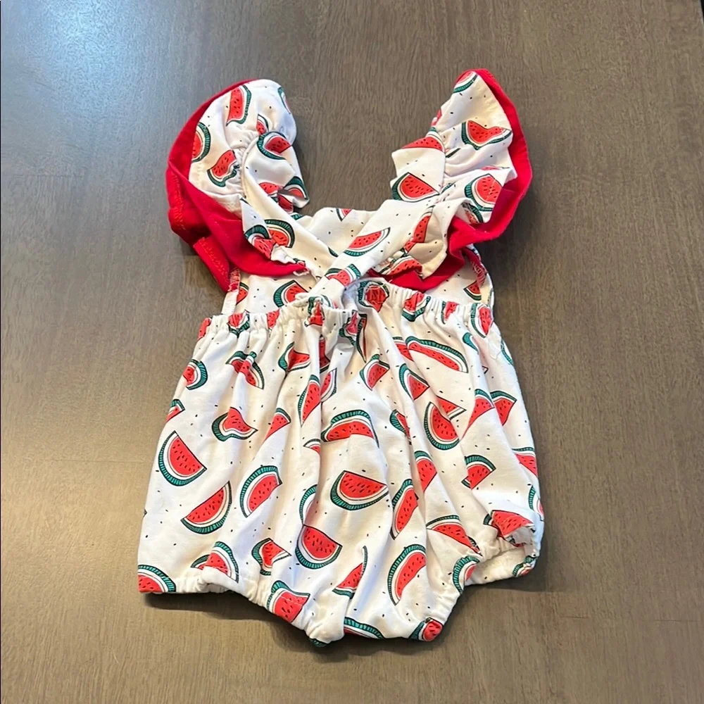 Watermelon Print Baby Romper #449 - Picture 2 of 3